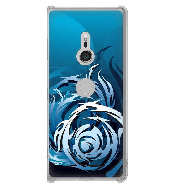 Xperia XZ3 SOV39 au 高画質仕上げ 背面印刷 ハードケース 【731 ドラゴンサークル】