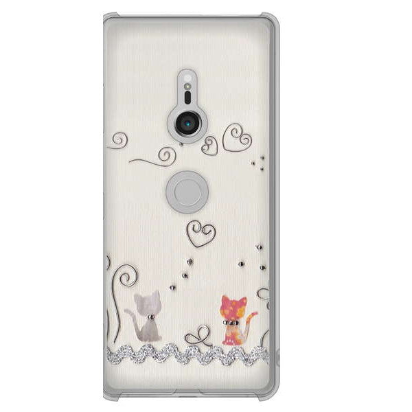 Xperia XZ3 SOV39 au 高画質仕上げ 背面印刷 ハードケース クラフト写真ネコ