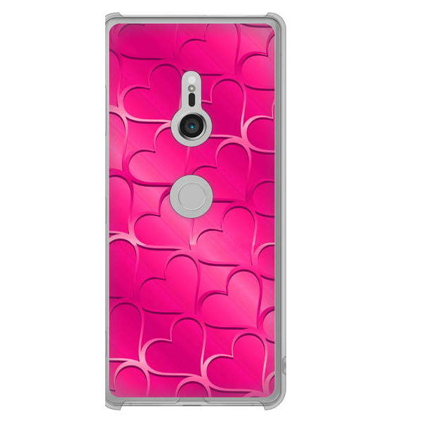 Xperia XZ3 SOV39 au 高画質仕上げ 背面印刷 ハードケース かくれハート