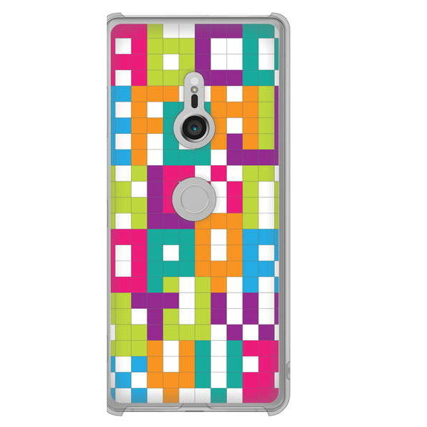 Xperia XZ3 SOV39 au 高画質仕上げ 背面印刷 ハードケース 【IB916 ブロックアルファベット】