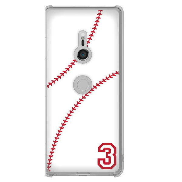 Xperia XZ3 SOV39 au 高画質仕上げ 背面印刷 ハードケース baseball