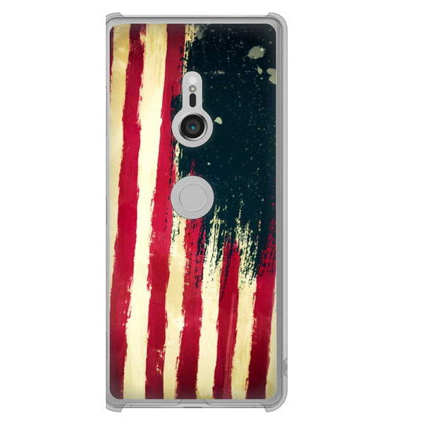 Xperia XZ3 SOV39 au 高画質仕上げ 背面印刷 ハードケース 【MI805 ヴィンテージアメリカ】