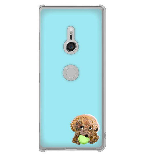 Xperia XZ3 SOV39 au 高画質仕上げ 背面印刷 ハードケース トイプードル&ボール
