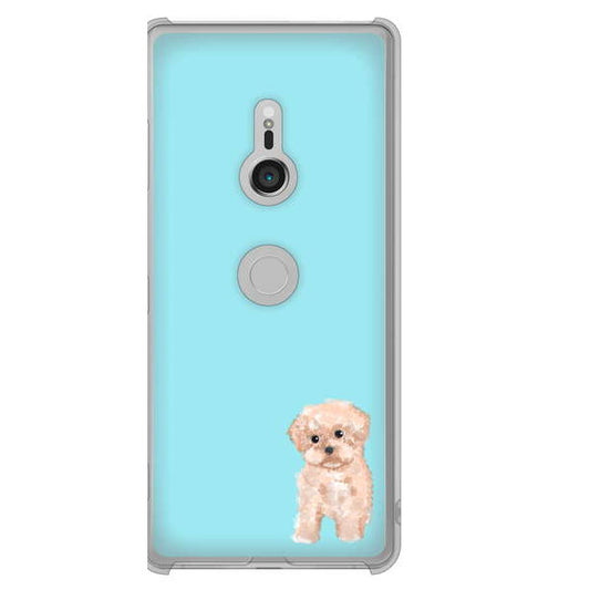 Xperia XZ3 SOV39 au 高画質仕上げ 背面印刷 ハードケース トイプードルアプリコット