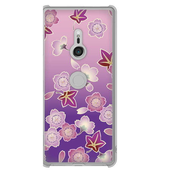 Xperia XZ3 SOV39 au 高画質仕上げ 背面印刷 ハードケース 和花柄