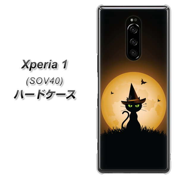 au エクスぺリア ワン SOV40 高画質仕上げ 背面印刷 ハードケース【440 猫の魔法使い】