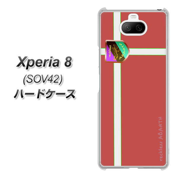 au エクスペリア8 SOV42 高画質仕上げ 背面印刷 ハードケース【YC934 アバルト05】