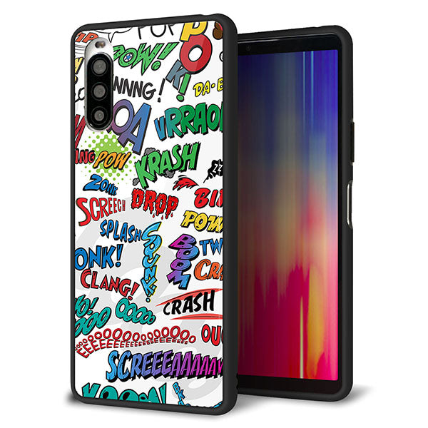 au エクスペリア10 II SOV43 強化ガラス&TPUスマホケース ガラプリ【271 アメリカン キャッチコピー】