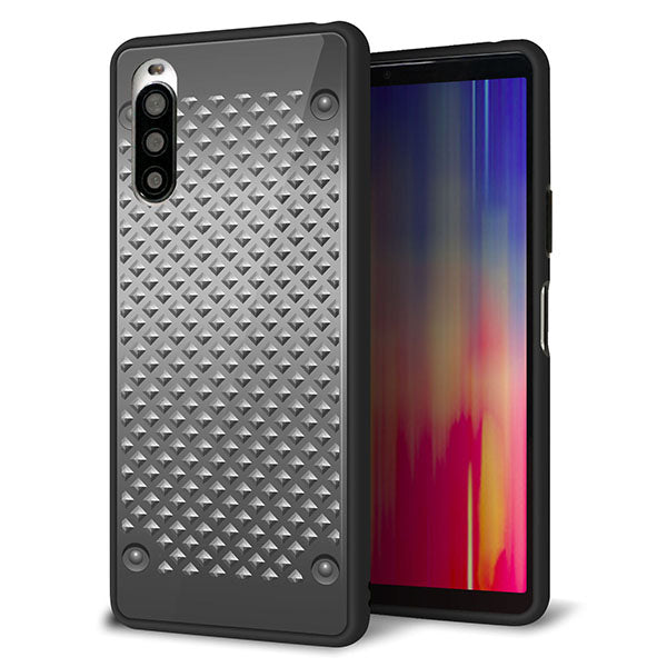 au エクスペリア10 II SOV43 強化ガラス&TPUスマホケース ガラプリ【570 スタックボード】