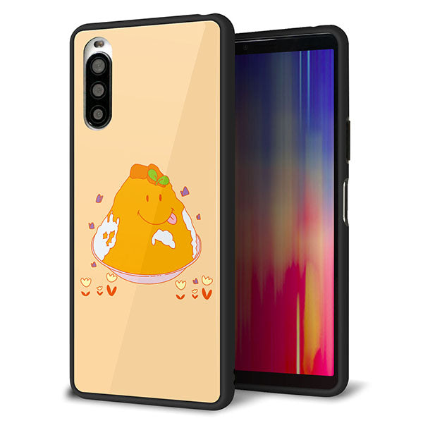 au エクスペリア10 II SOV43 強化ガラス&TPUスマホケース ガラプリ【MA904 台湾風かき氷】