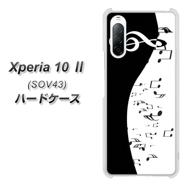 au エクスペリア10 II SOV43 高画質仕上げ 背面印刷 ハードケース【114 モノトーンのリズム】