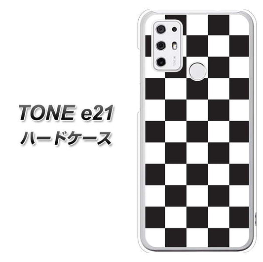 SIMフリー トーンモバイル TONE e21 高画質仕上げ 背面印刷 ハードケース【151 フラッグチェック】