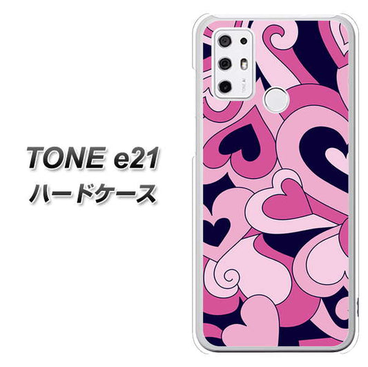SIMフリー トーンモバイル TONE e21 高画質仕上げ 背面印刷 ハードケース【223 ハートの調べ】