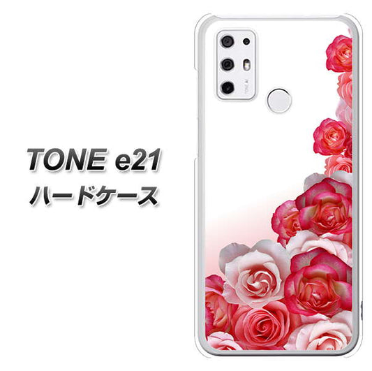 SIMフリー トーンモバイル TONE e21 高画質仕上げ 背面印刷 ハードケース【299 薔薇の壁】
