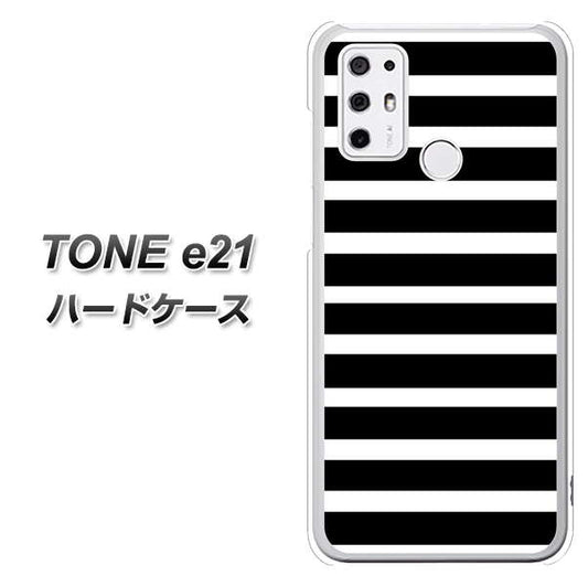 SIMフリー トーンモバイル TONE e21 高画質仕上げ 背面印刷 ハードケース【330 サイドボーダーブラック】