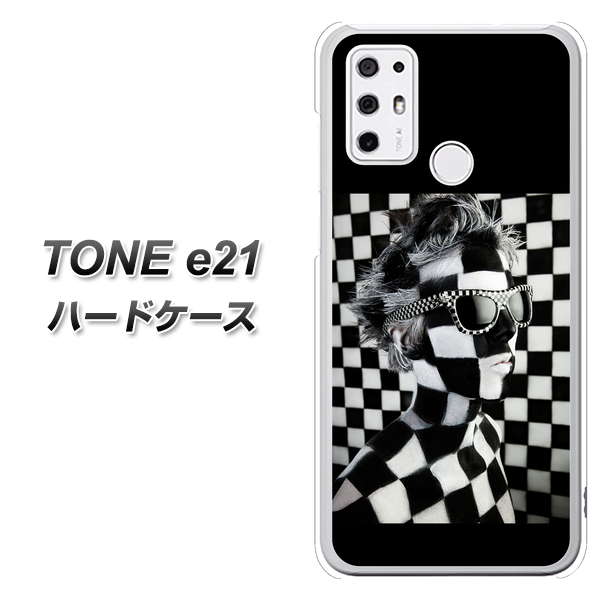 SIMフリー トーンモバイル TONE e21 高画質仕上げ 背面印刷 ハードケース【357 bk&wh】