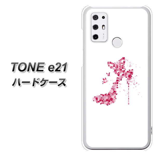 SIMフリー トーンモバイル TONE e21 高画質仕上げ 背面印刷 ハードケース【387 薔薇のハイヒール】