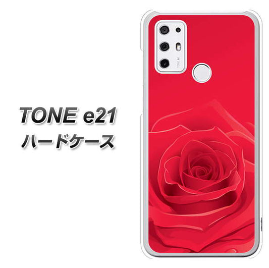 SIMフリー トーンモバイル TONE e21 高画質仕上げ 背面印刷 ハードケース【395 赤いバラ】