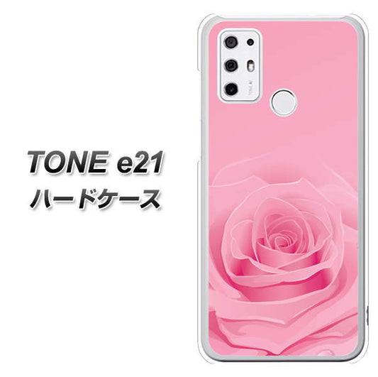 SIMフリー トーンモバイル TONE e21 高画質仕上げ 背面印刷 ハードケース【401 ピンクのバラ】