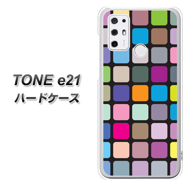 SIMフリー トーンモバイル TONE e21 高画質仕上げ 背面印刷 ハードケース【509 カラースクエア】