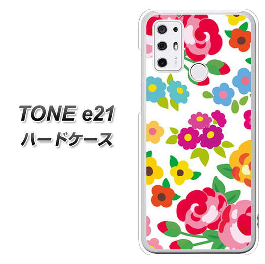 SIMフリー トーンモバイル TONE e21 高画質仕上げ 背面印刷 ハードケース【776 5月のフラワーガーデン】
