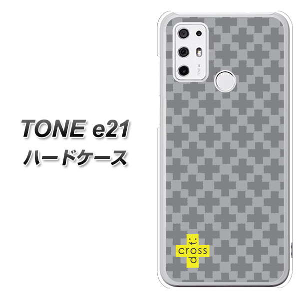 SIMフリー トーンモバイル TONE e21 高画質仕上げ 背面印刷 ハードケース【IB900 クロスドット_グレー】