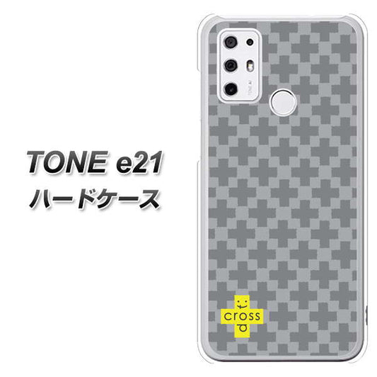SIMフリー トーンモバイル TONE e21 高画質仕上げ 背面印刷 ハードケース【IB900 クロスドット_グレー】