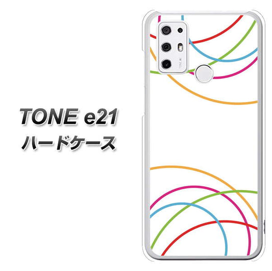 SIMフリー トーンモバイル TONE e21 高画質仕上げ 背面印刷 ハードケース【IB912 重なり合う曲線】
