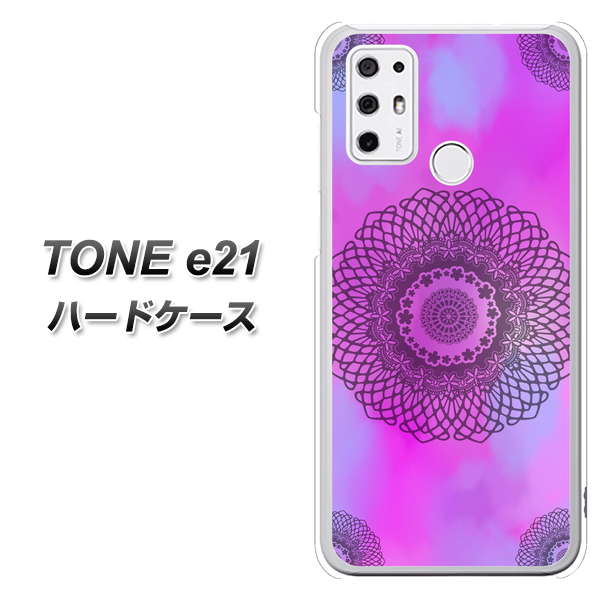 SIMフリー トーンモバイル TONE e21 高画質仕上げ 背面印刷 ハードケース【YJ344 レース】
