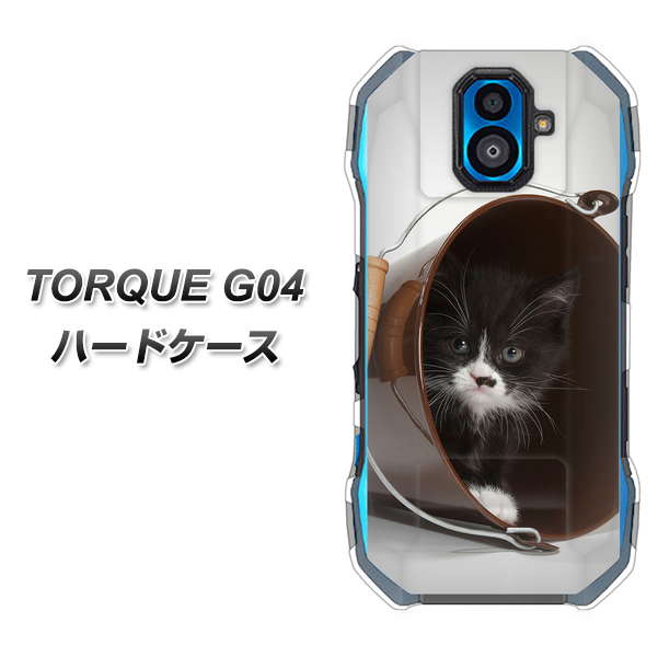 au トルク G04 高画質仕上げ 背面印刷 ハードケース【VA800 ネコとバケツ】