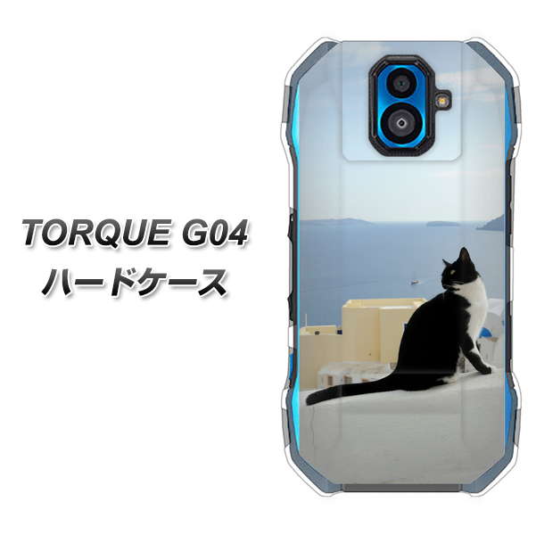 au トルク G04 高画質仕上げ 背面印刷 ハードケース【VA805 ネコと地中海】