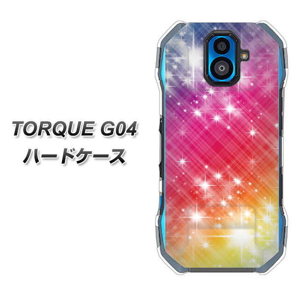 au トルク G04 高画質仕上げ 背面印刷 ハードケース【VA872 レインボーフレーム】