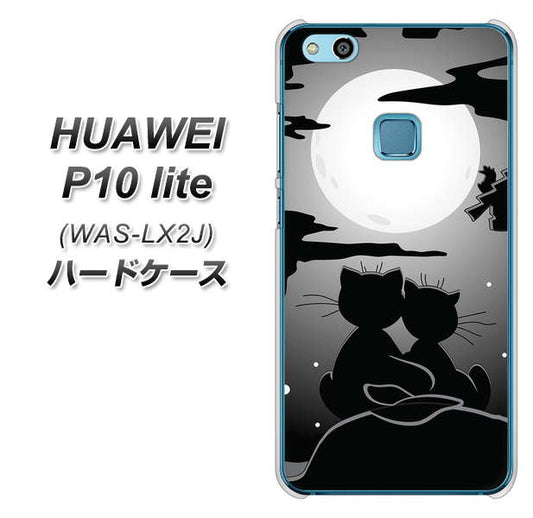 HUAWEI(ファーウェイ)P10 lite WAS-LX2J 高画質仕上げ 背面印刷 ハードケース【342 月夜の二人】