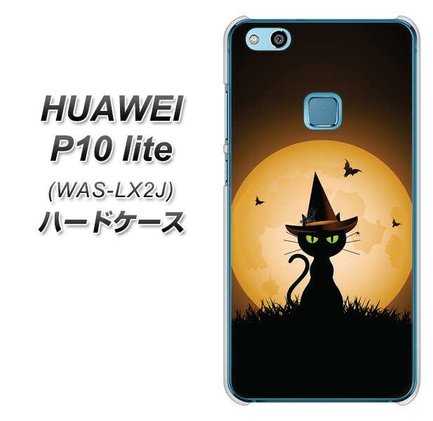 HUAWEI(ファーウェイ)P10 lite WAS-LX2J 高画質仕上げ 背面印刷 ハードケース【440 猫の魔法使い】