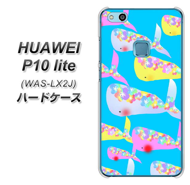 HUAWEI(ファーウェイ)P10 lite WAS-LX2J 高画質仕上げ 背面印刷 ハードケース【1045 くじらの仲間】