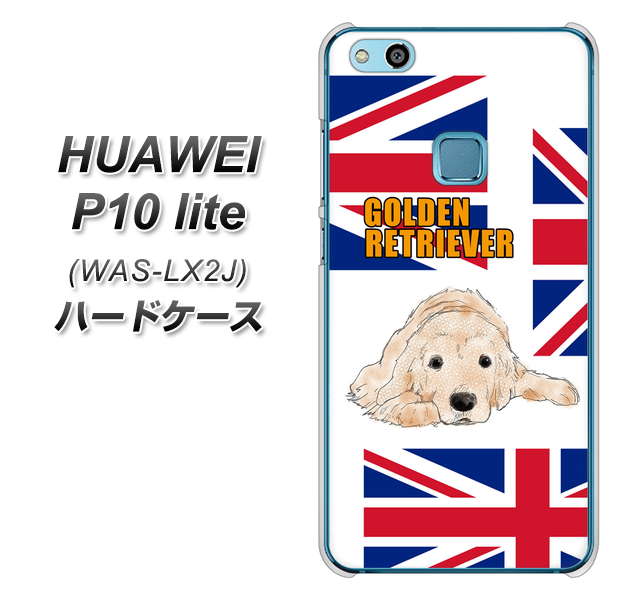 HUAWEI(ファーウェイ)P10 lite WAS-LX2J 高画質仕上げ 背面印刷 ハードケース【YD825 ゴールデンレトリバー01】