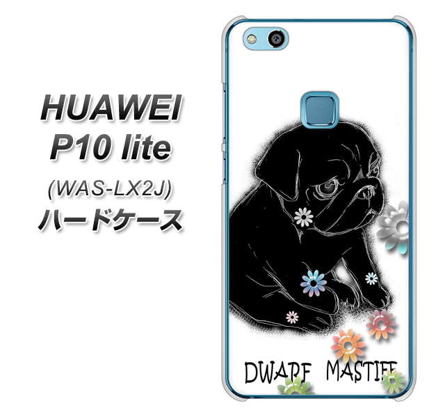 HUAWEI(ファーウェイ)P10 lite WAS-LX2J 高画質仕上げ 背面印刷 ハードケース【YD859 パグ05】
