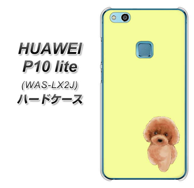 HUAWEI(ファーウェイ)P10 lite WAS-LX2J 高画質仕上げ 背面印刷 ハードケース【YJ051 トイプードルレッド(イエロー)】