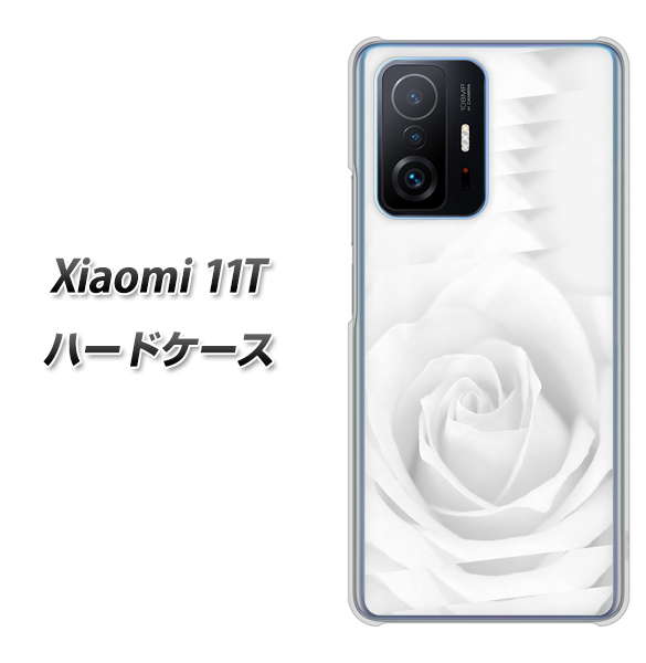 Xiaomi 11T 高画質仕上げ 背面印刷 ハードケース【402 ホワイトRose】