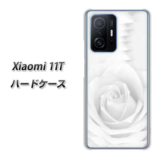 Xiaomi 11T 高画質仕上げ 背面印刷 ハードケース【402 ホワイトＲｏｓｅ】