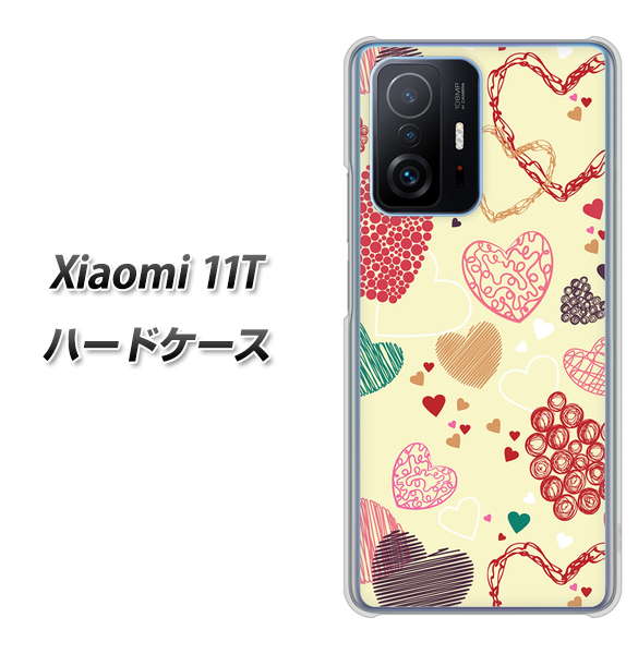 Xiaomi 11T 高画質仕上げ 背面印刷 ハードケース【480 素朴なハート】