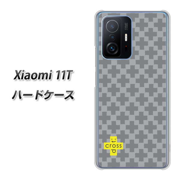 Xiaomi 11T 高画質仕上げ 背面印刷 ハードケース【IB900 クロスドット_グレー】
