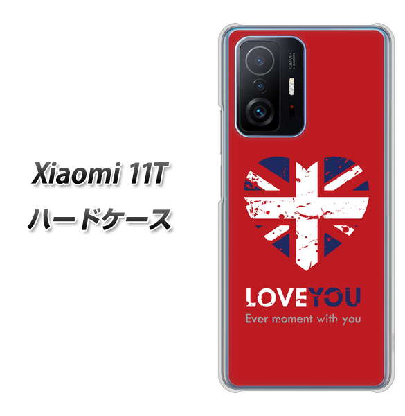Xiaomi 11T 高画質仕上げ 背面印刷 ハードケース【SC804 ユニオンジャック ハートビンテージレッド】