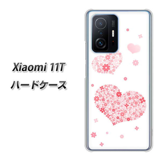 Xiaomi 11T 高画質仕上げ 背面印刷 ハードケース【SC824 ピンクのハート】