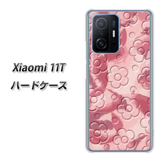 Xiaomi 11T 高画質仕上げ 背面印刷 ハードケース【SC846 フラワーヴェルニ花ピンク(ローズヴェルール)】