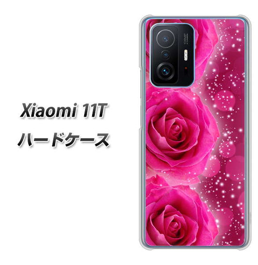 Xiaomi 11T 高画質仕上げ 背面印刷 ハードケース【VA815 3連のバラ】