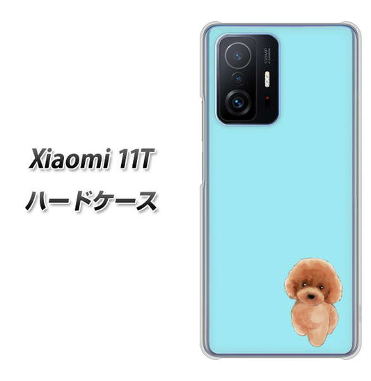 Xiaomi 11T 高画質仕上げ 背面印刷 ハードケース【YJ050 トイプードルレッド（ブルー）】