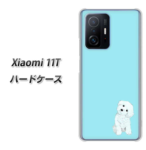 Xiaomi 11T 高画質仕上げ 背面印刷 ハードケース【YJ070 トイプードルホワイト(ブルー)】