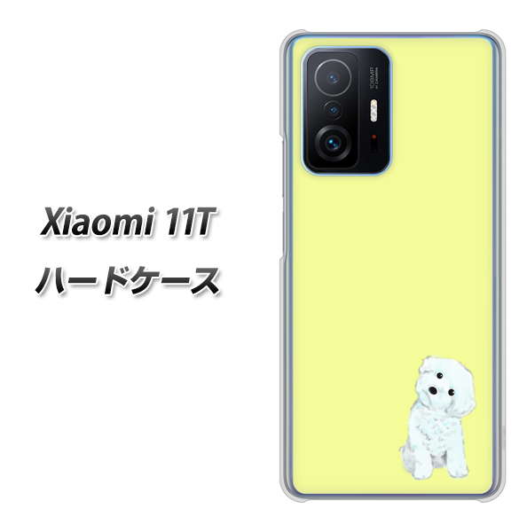 Xiaomi 11T 高画質仕上げ 背面印刷 ハードケース【YJ072 トイプードルホワイト(イエロー)】