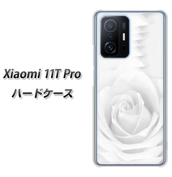 Xiaomi 11T Pro 高画質仕上げ 背面印刷 ハードケース【402 ホワイトRose】